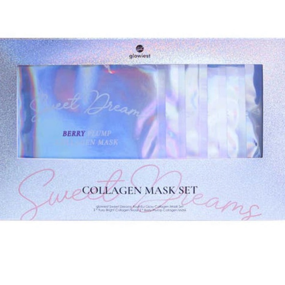 GLOWIEST SWEET DREAMS COLLAGEN MASK SET. 3 Yuzu Bright 3 Berry plump